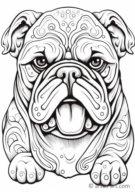 Página para colorir de Bulldog